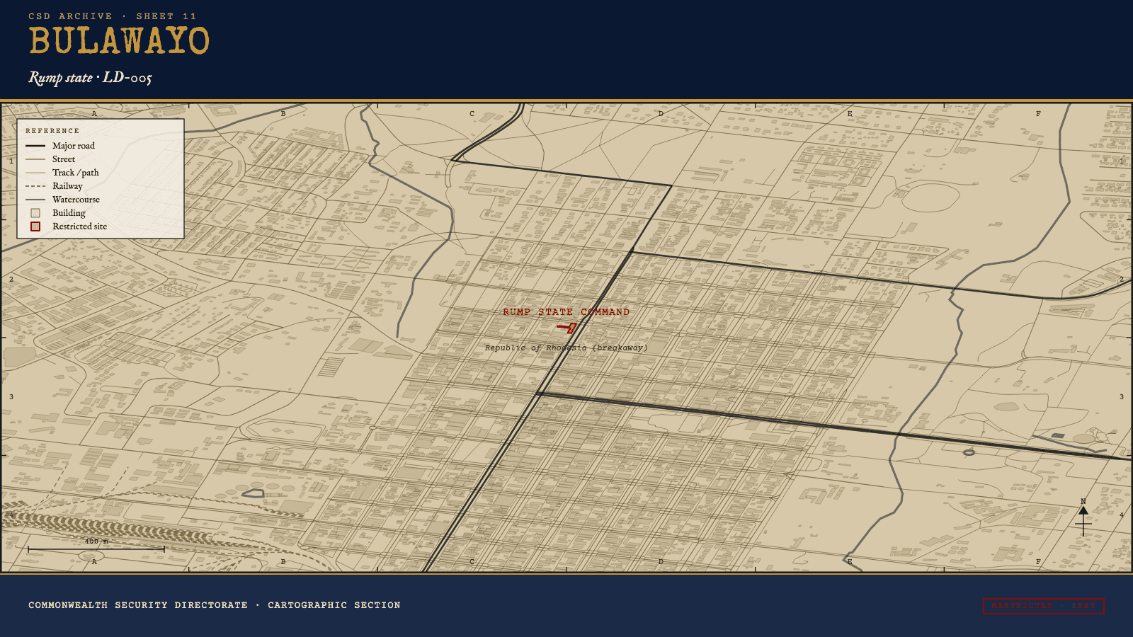 BULAWAYO map sheet